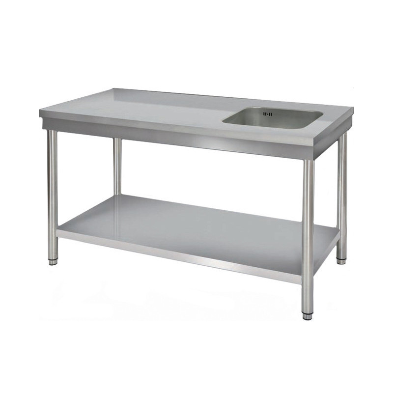 Table du chef 1600x700 avec bac d/g. centale