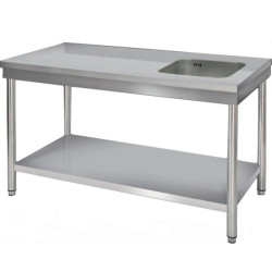 Table du chef 2000x700 avec bac d/g. centale