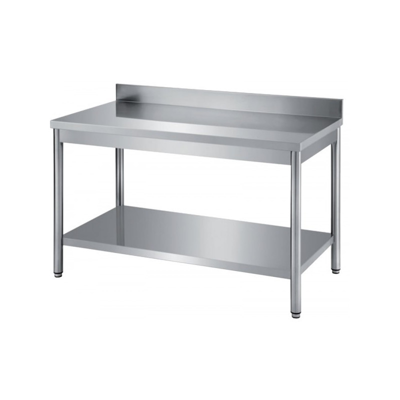 Table inox dim: 600x600 ouverte murale avec étagère basse