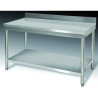 Table inox dim: 700x600 ouverte murale avec étagère basse